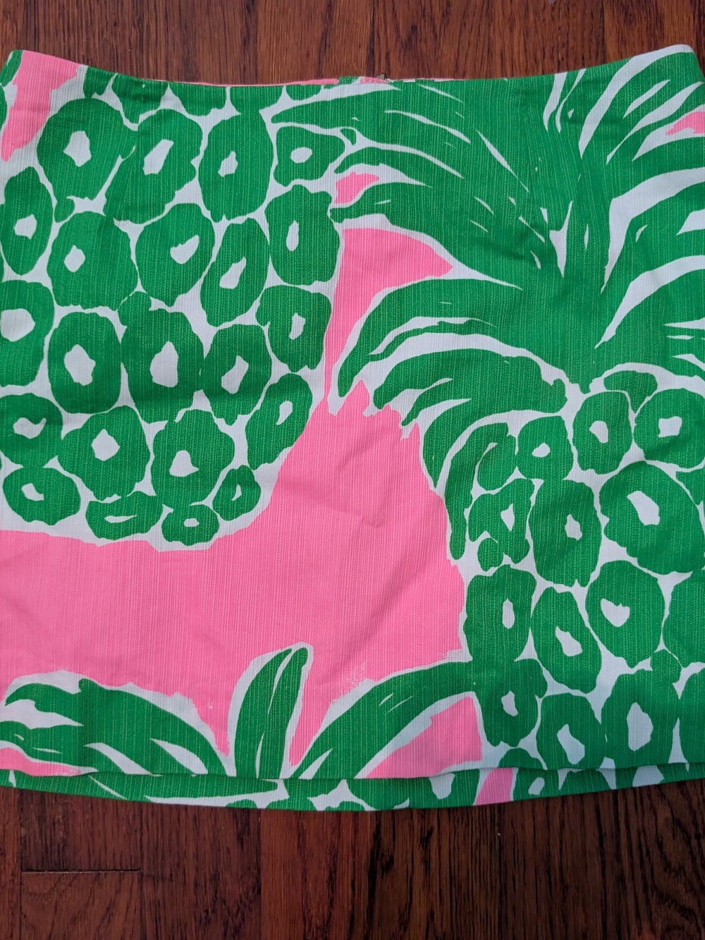 Lilly Pulitzer Green and Pink Pineapple Print Mini Skirt